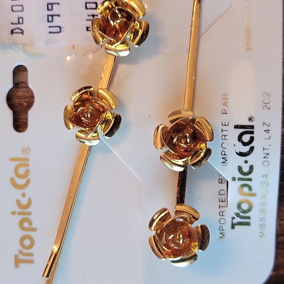 Vintage Tropic-Cal Floral Hair Pins - Picture 3 of 4
